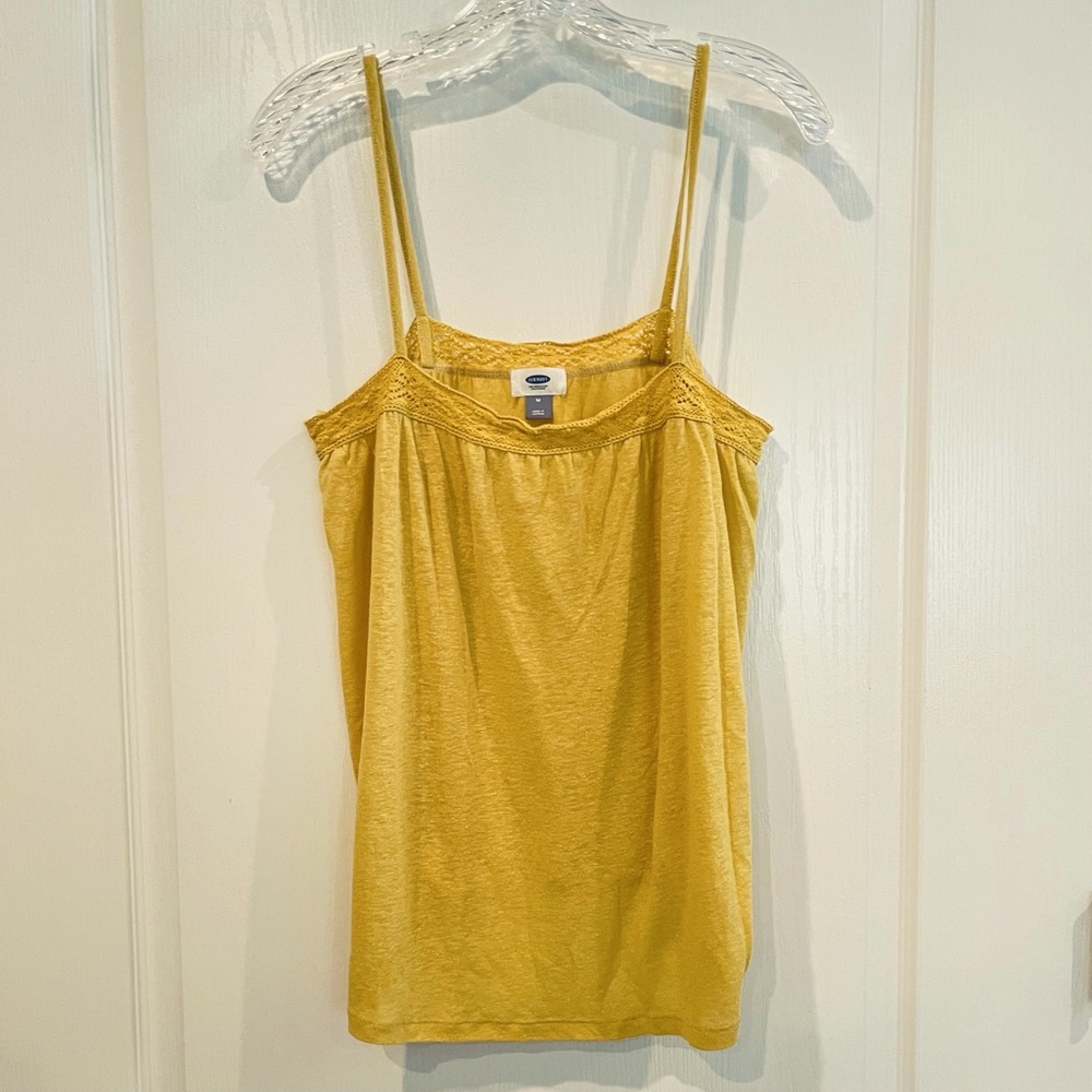 ON Mustard lace trim cami top